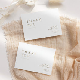 Tarjeta de agradecimiento de Boda de tipografía ul