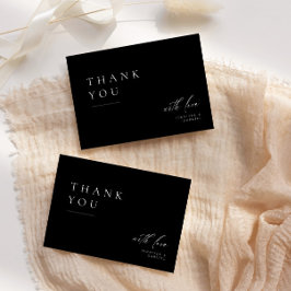 Tarjeta de agradecimiento de Boda de tipografía ul