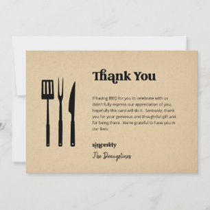 Tarjeta de agradecimiento de boda divertida y grat