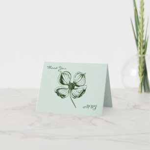 Tarjeta de agradecimiento de Boda Dogwood