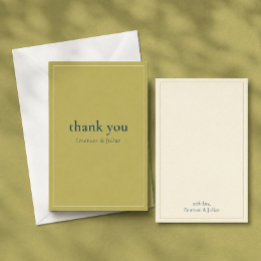Tarjeta de agradecimiento de boda editorial Chartr