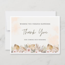 Tarjeta de agradecimiento de boda | Elegante