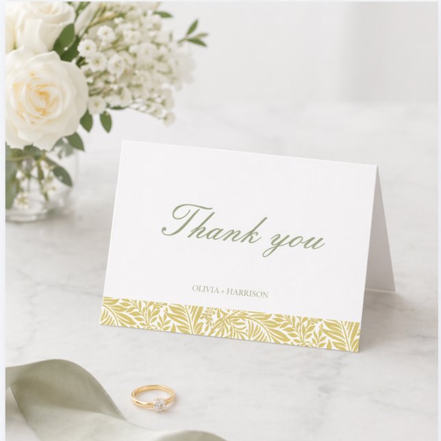 Tarjeta de agradecimiento de boda elegante de isla (Subido por el creador)