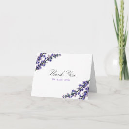 Tarjeta de agradecimiento de boda elegante de lava