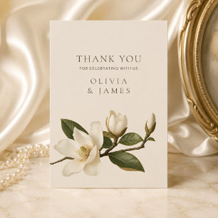 Tarjeta de agradecimiento de boda elegante de magn