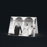 Tarjeta de agradecimiento de boda elegante en blan<br><div class="desc">Más hermosas tarjetas de agradecimiento de boda en la tienda Little Bayleigh</div>