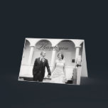 Tarjeta de agradecimiento de boda elegante en blan<br><div class="desc">Más hermosas tarjetas de agradecimiento de boda en la tienda Little Bayleigh</div>