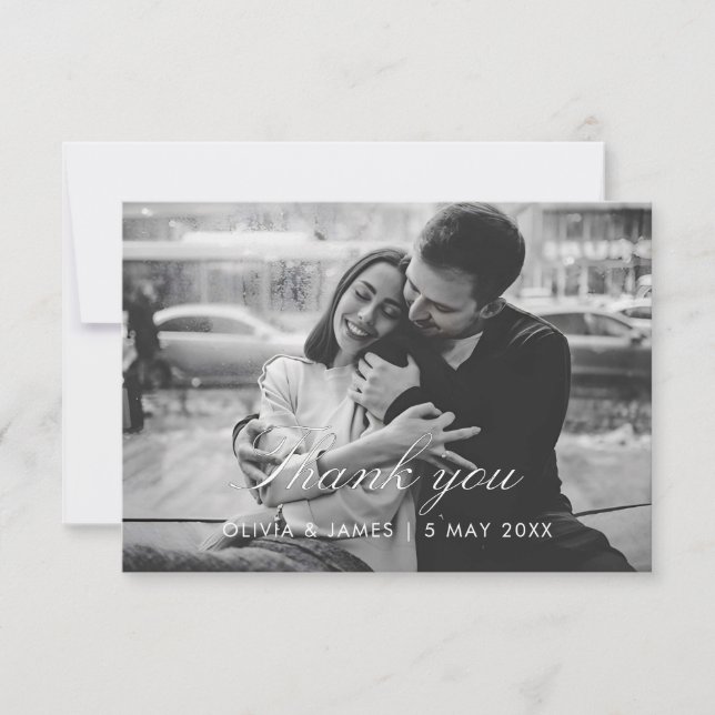 Tarjeta de agradecimiento de boda elegante | Impri (Anverso)