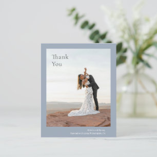 Tarjeta de agradecimiento de boda elegante polvori
