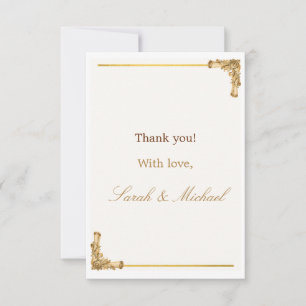Tarjeta de agradecimiento de boda elegante regalo