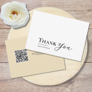 Tarjeta de agradecimiento de boda en amarillo mant