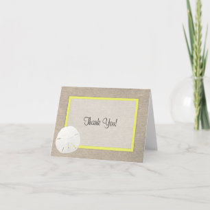 Tarjeta de agradecimiento de boda en la playa de d