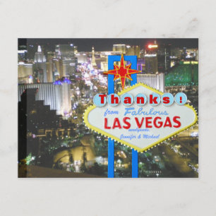 tarjeta de agradecimiento de boda en Las Vegas
