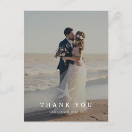 Tarjeta de agradecimiento de boda en Lihue con fot