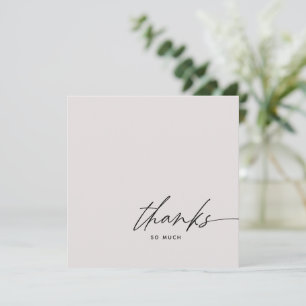 Tarjeta de agradecimiento de boda en rosa sonrojad