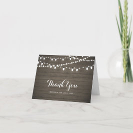 Tarjeta de agradecimiento de boda/fiesta con mader