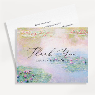 Tarjeta de agradecimiento de boda Fine Art Monet N