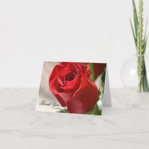 Tarjeta de agradecimiento de boda floral de rosa r