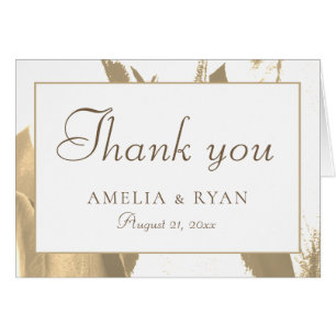 Tarjeta de agradecimiento de boda floral de tulipá