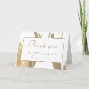 Tarjeta de agradecimiento de boda floral de tulipá