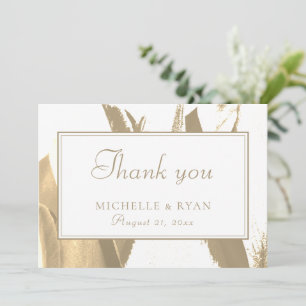 Tarjeta de agradecimiento de boda floral de tulipá