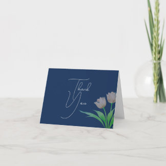 Tarjeta de agradecimiento de boda floral de tulipá