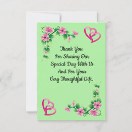 Tarjeta de agradecimiento de boda floral Exprésate