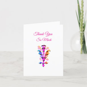 Tarjeta de agradecimiento de boda Floral Flourish 