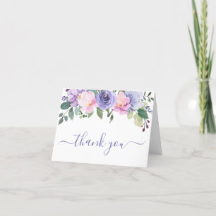 Tarjeta de agradecimiento de Boda floral fotográfi