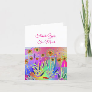 Tarjeta de agradecimiento de boda floral personali