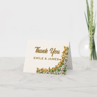 Tarjeta de agradecimiento de boda Florida Orange B