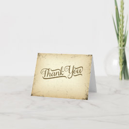 Tarjeta de agradecimiento de boda formal con trama