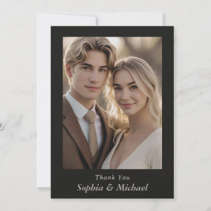 Tarjeta de agradecimiento de boda Fotografía Flora