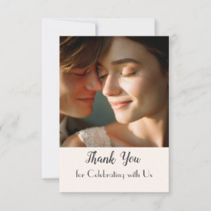 Tarjeta de agradecimiento de Boda fotográfico pers