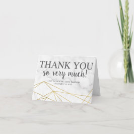 Tarjeta de agradecimiento de boda geométrica de má