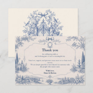 Tarjeta de agradecimiento de boda Historia del lug