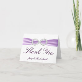 Tarjeta de agradecimiento de boda Infinity con dia