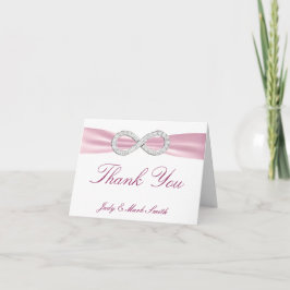 Tarjeta de agradecimiento de boda Infinity de Diam