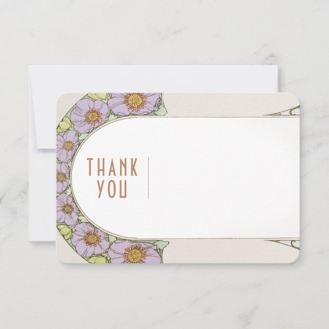 Tarjeta de agradecimiento de boda Insert Vintage A (Anverso)