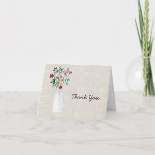 Tarjeta de agradecimiento de boda inspirada en vin