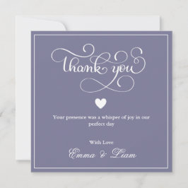 Tarjeta de agradecimiento de boda Lavanda Polvorie