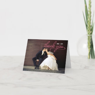 Tarjeta de agradecimiento de boda manuscrita - Ros