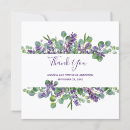 Tarjeta de agradecimiento de boda más verde de euc