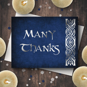 Tarjeta de agradecimiento de boda medieval de fant