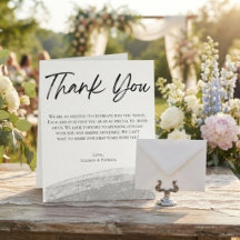 Tarjeta de agradecimiento de boda Minimalista Dood