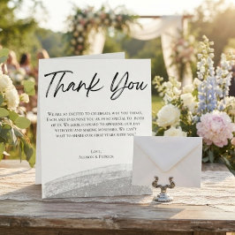 Tarjeta de agradecimiento de boda Minimalista Dood