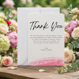 Tarjeta de agradecimiento de boda Minimalista Dood