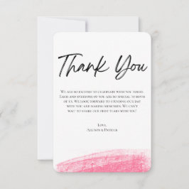 Tarjeta de agradecimiento de boda Minimalista Dood