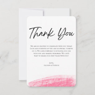 Tarjeta de agradecimiento de boda Minimalista Dood