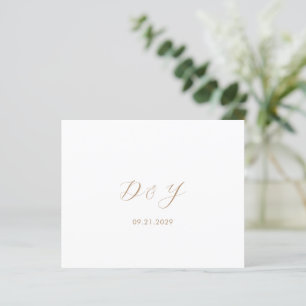 Tarjeta de agradecimiento de boda minimalista en c
